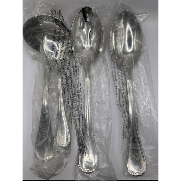 Lenox Amberly Stainless Flatware Set Glossy 18/10 China Discontinued - Picture 6 of 7